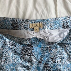 Sport Haley Blue and Black Snake-Print Athletic Skort